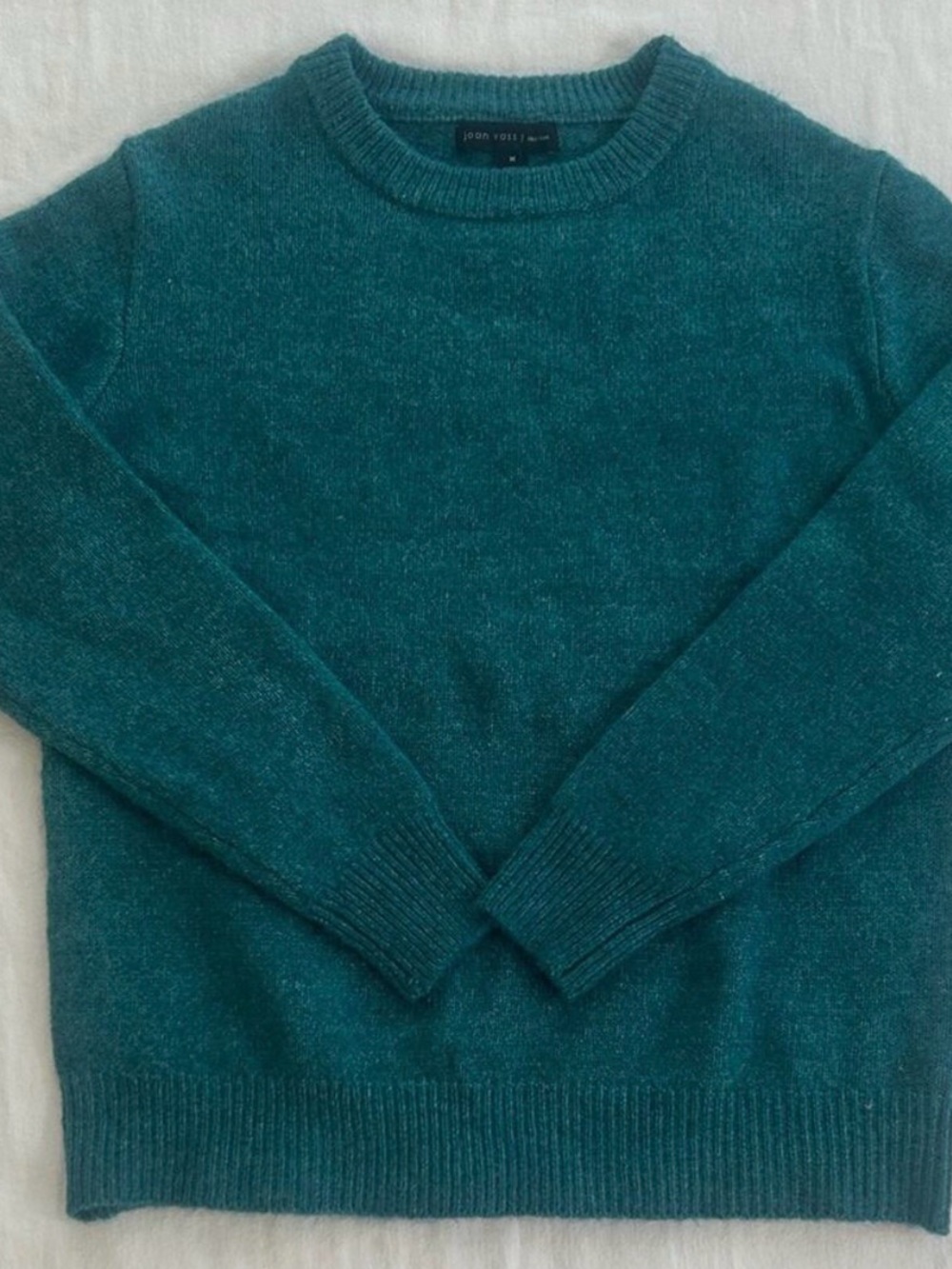 Joan Vass Teal Crewneck Sweater